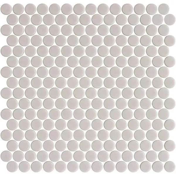 Penny Natureglass Matte Taupe 11" x 11" PE2005004 Centura Circle Mosaic Tiles