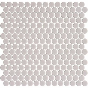 Image 2 of Penny Natureglass Matte Taupe 11" x 11" PE2005004 Centura Circle Mosaic Tiles sold at Floors & Baths Pro's