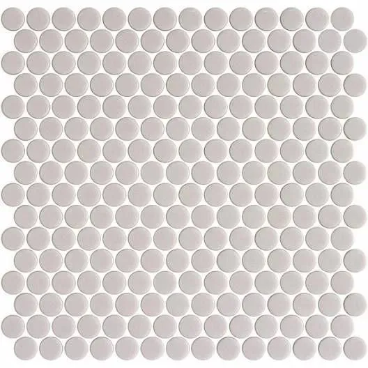 Penny Natureglass Matte Taupe 11" x 11" PE2005004 Centura Circle Mosaic Tiles