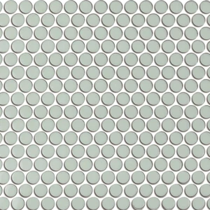  Ceppo Di Gre Penny Round Mint Glossy 12" x 12" BHL06052 Centura Circle Mosaic Tiles 