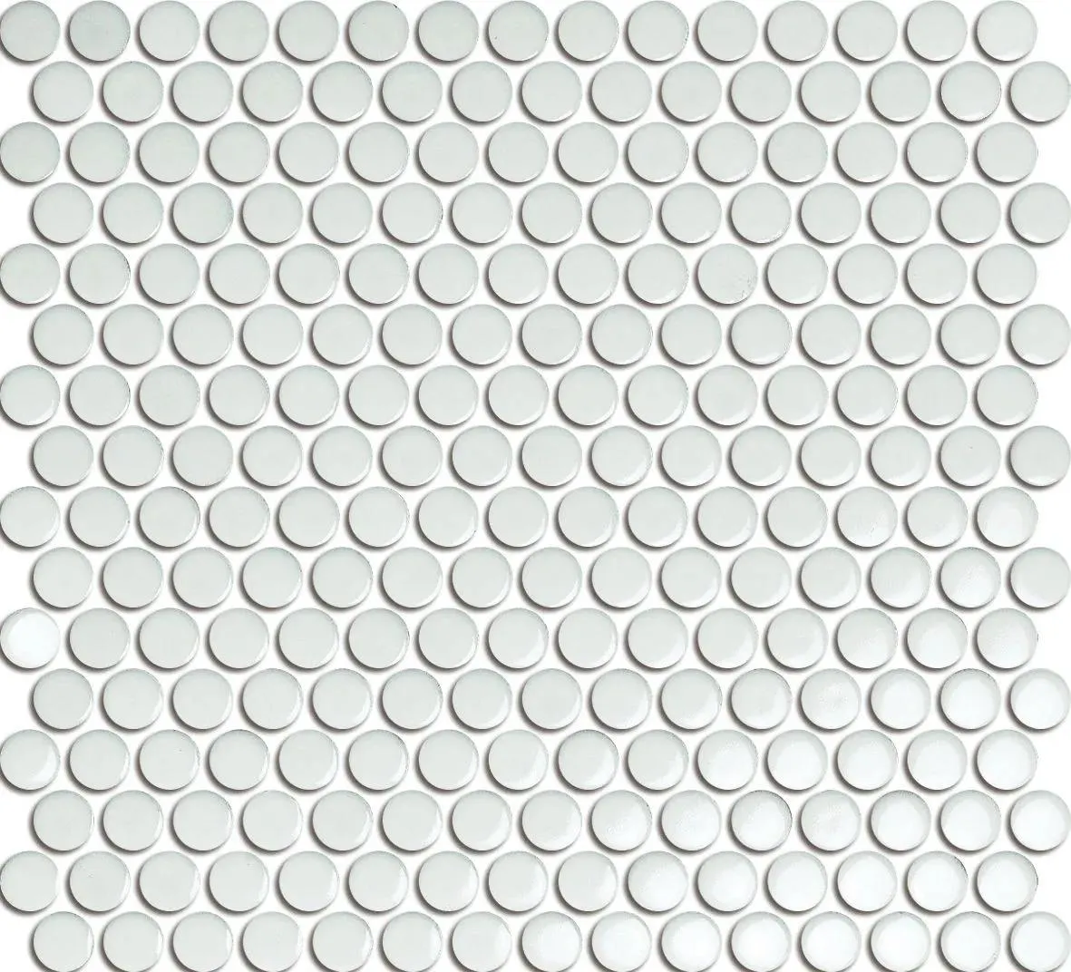 Penny Round Rainy Sky Glossy 12" x 12" BHL02076 Centura Circle Mosaic Tiles