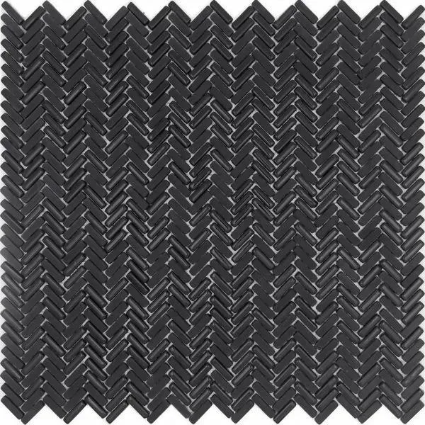 Pan Dan Graphite Glossy / Matte 12" x 12" HEGRAPHITE Centura Rectangle Mosaic Tiles