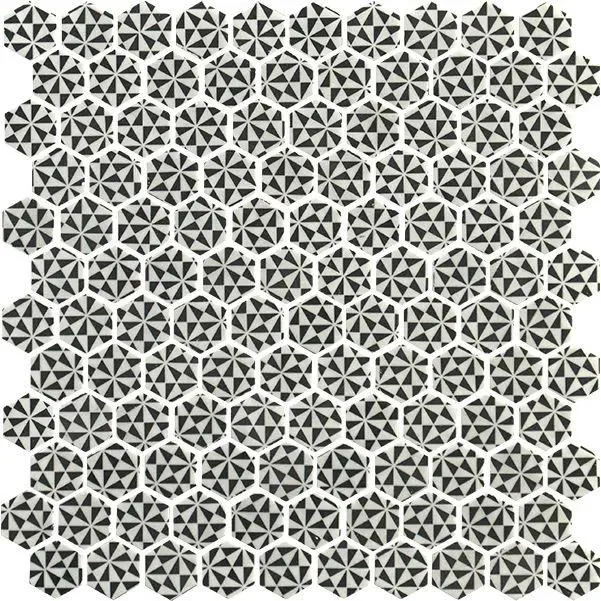 Hex Vintage Pauline Matte 12" x 12" VINPAMAHEX Centura Hexagon Mosaic Tiles