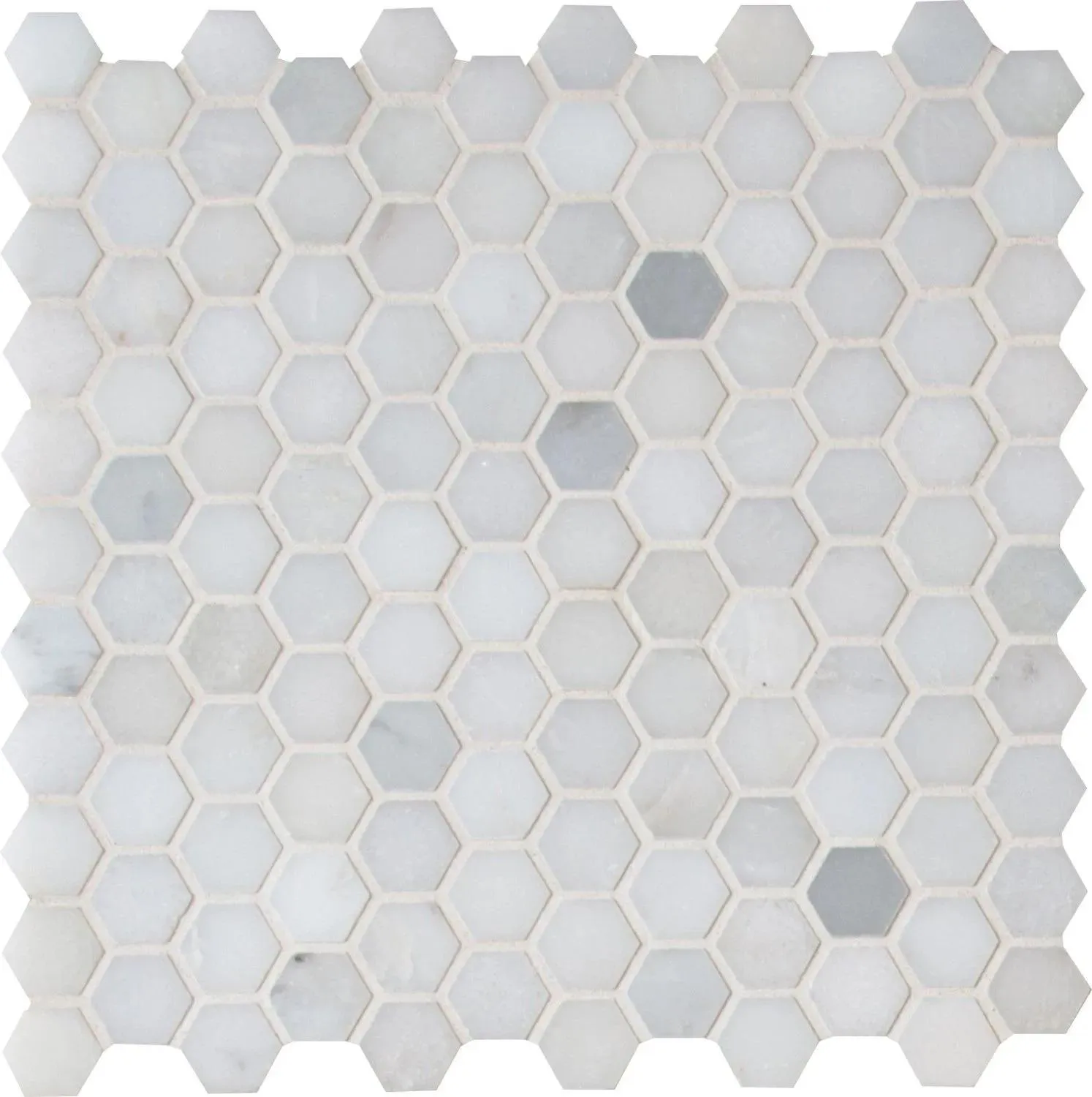Hexagon Greecian White-Cool Polished 11-1/2" x 12" SMOT-GRE-1HEXP MSI Surfaces Hexagon Mosaic Tiles