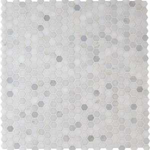 Image 4 of Hexagon Greecian White-Cool Polished 11-1/2" x 12" SMOT-GRE-1HEXP MSI Surfaces Hexagon Mosaic Tiles sold at Floors & Baths Pro's
