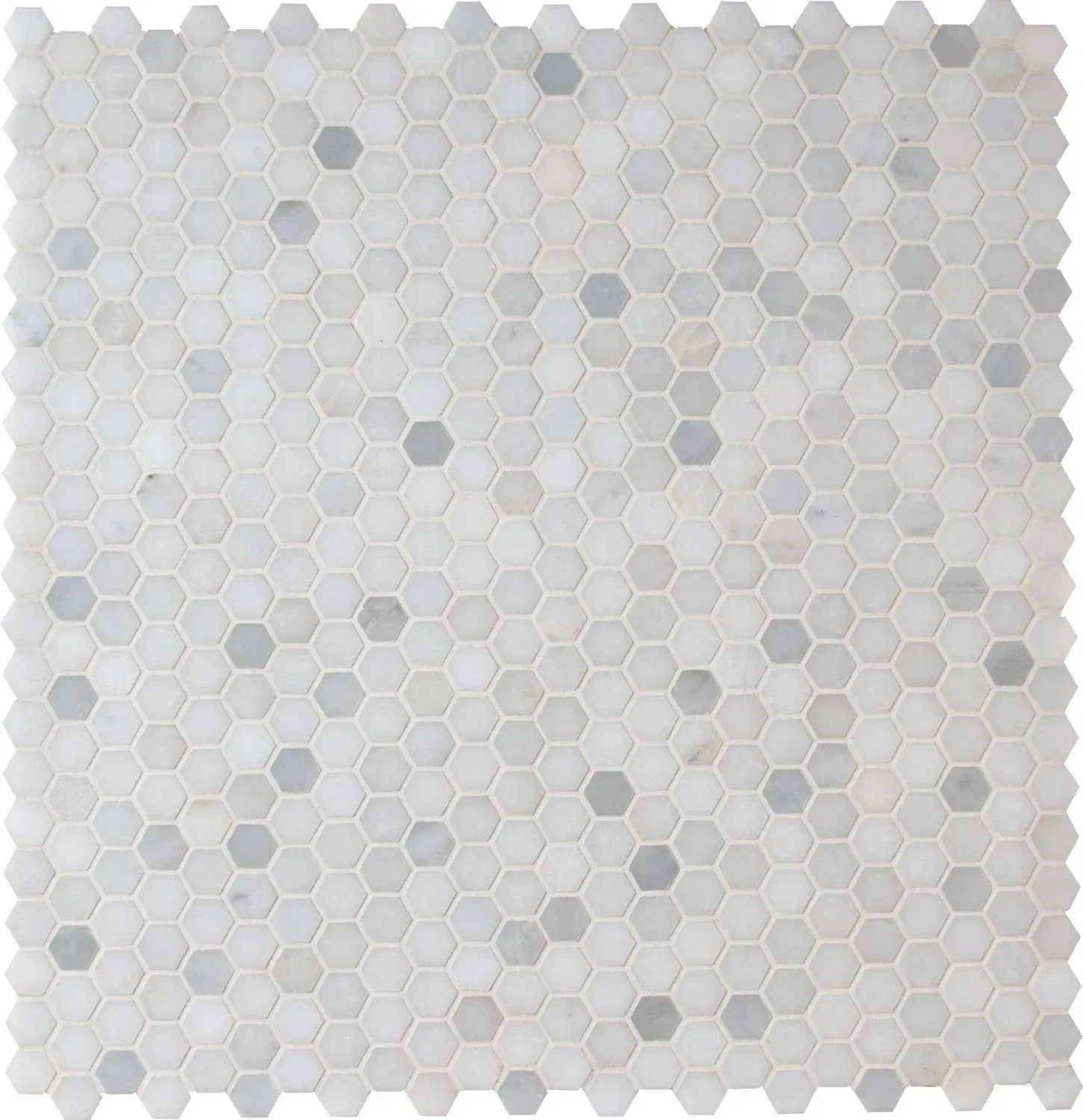 Hexagon Greecian White-Cool Polished 11-1/2" x 12" SMOT-GRE-1HEXP MSI Surfaces Hexagon Mosaic Tiles