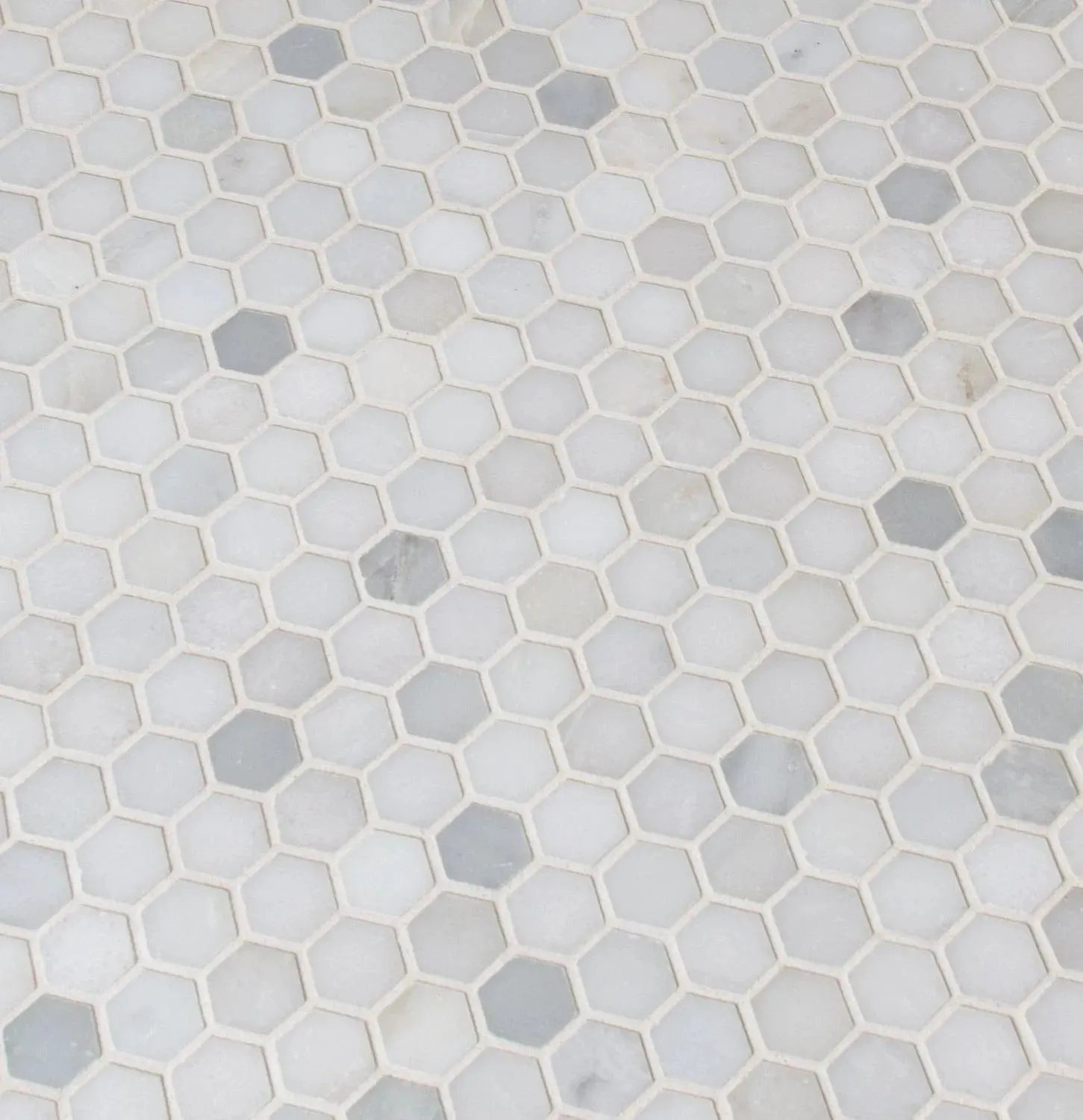 Hexagon Greecian White-Cool Polished 11-1/2" x 12" SMOT-GRE-1HEXP MSI Surfaces Hexagon Mosaic Tiles