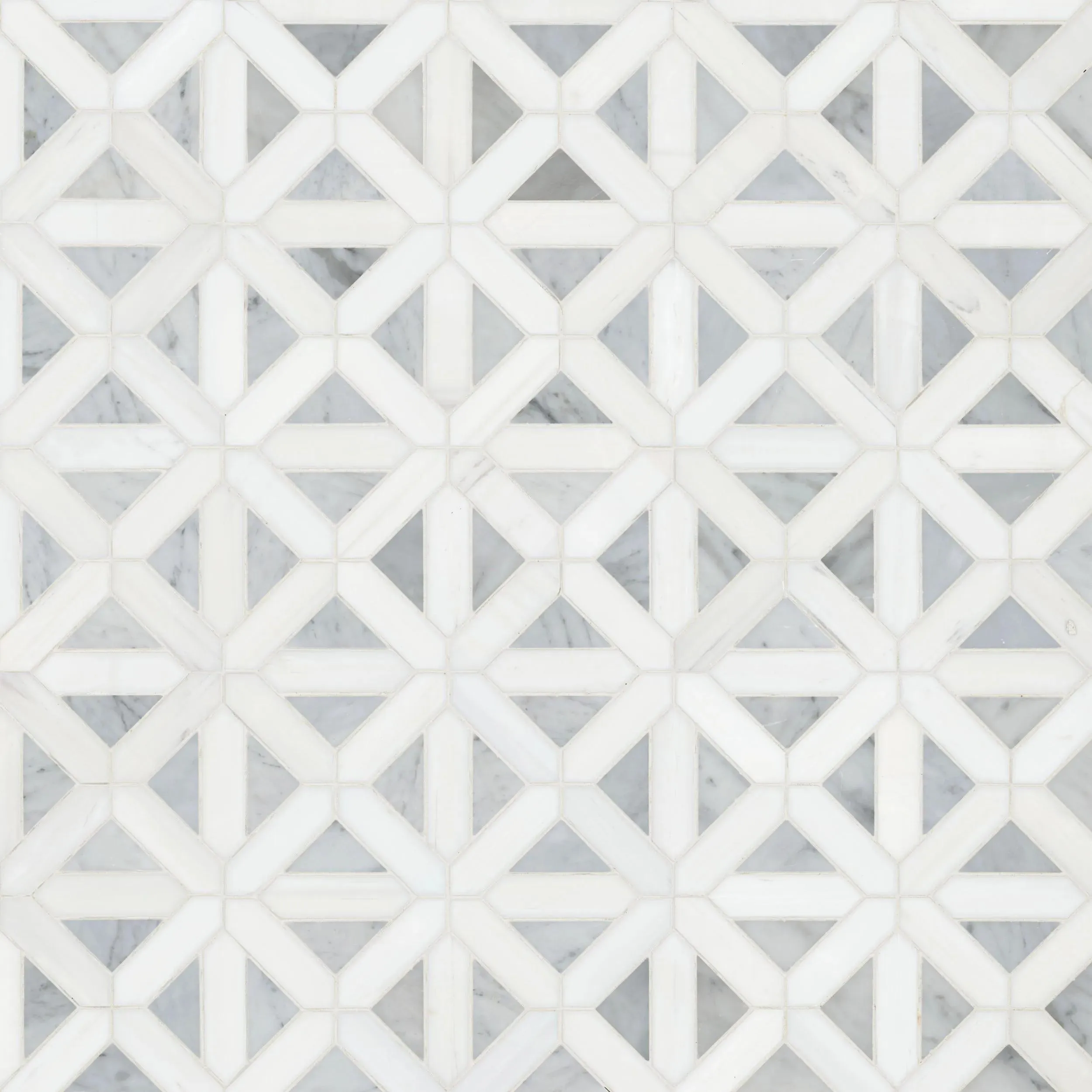 Bianco Dolomite White-Cool Polished 12" x 12" SMOT-BIANDOL-GEOP MSI Surfaces Square Mosaic Tiles
