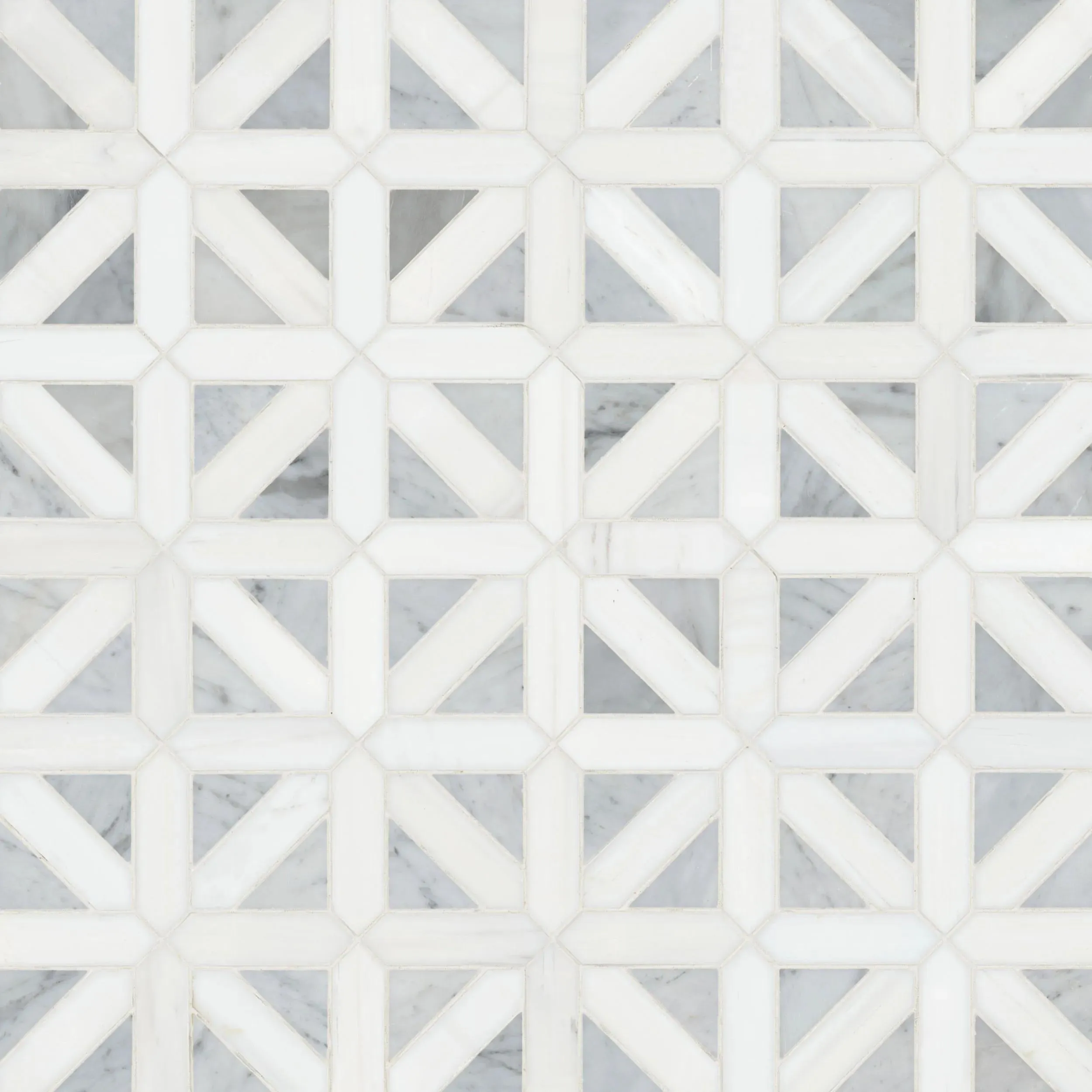 Bianco Dolomite White-Cool Polished 12" x 12" SMOT-BIANDOL-GEOP MSI Surfaces Square Mosaic Tiles