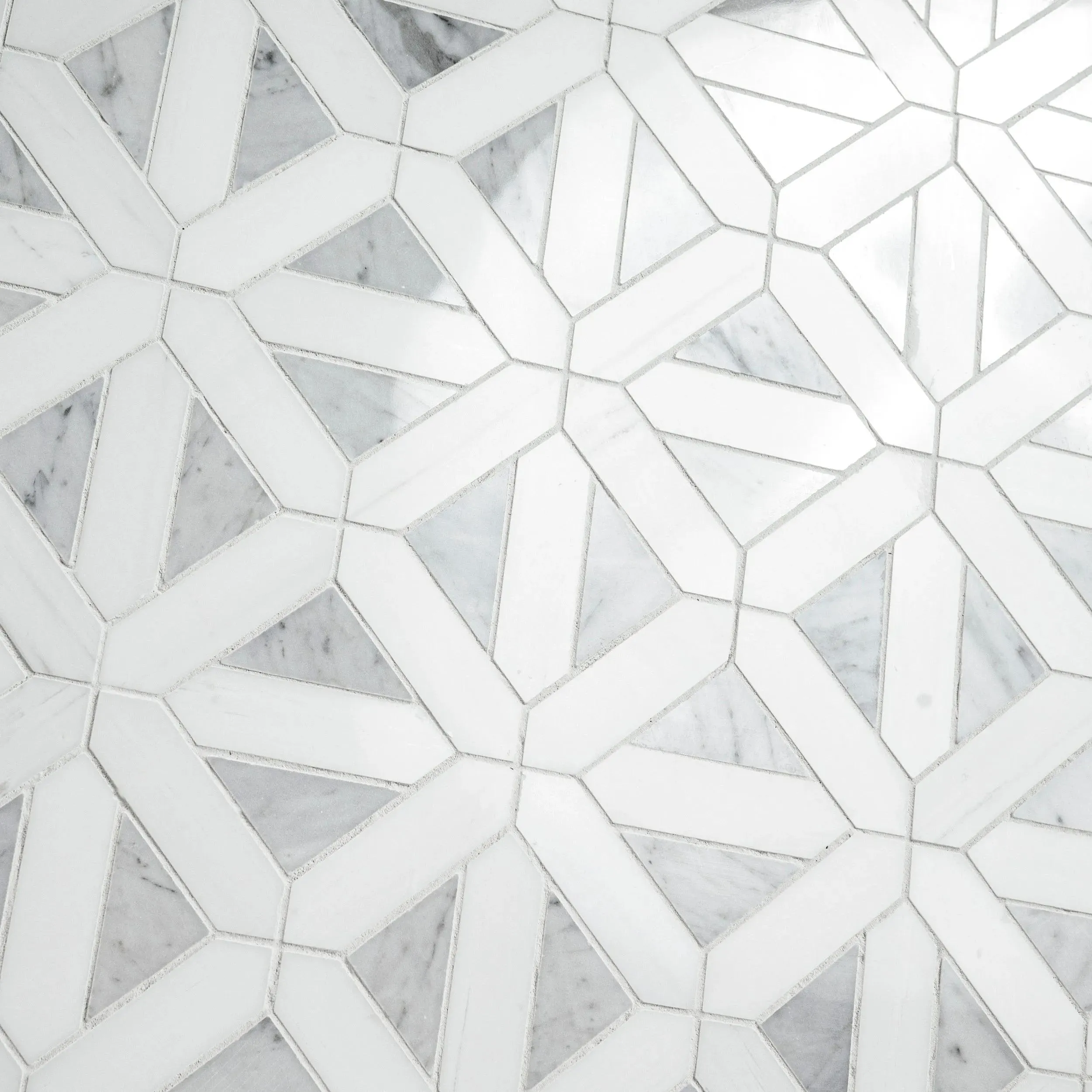 Bianco Dolomite White-Cool Polished 12" x 12" SMOT-BIANDOL-GEOP MSI Surfaces Square Mosaic Tiles