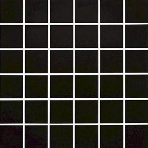 Plain Techno Black Matte 12" x 12" MBU2217 Centura Square Mosaic Tiles | Floors & Baths Pro's
