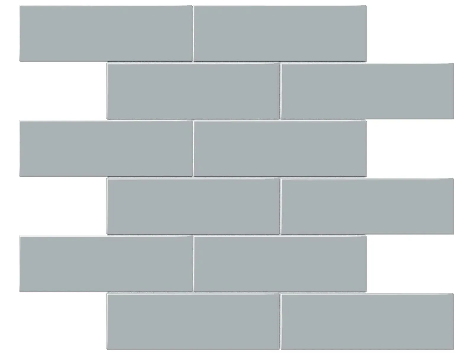 Soho Cloud Blue Matte 12" x 12" 4501-0511-0 Anatolia Rectangle Mosaic Tiles