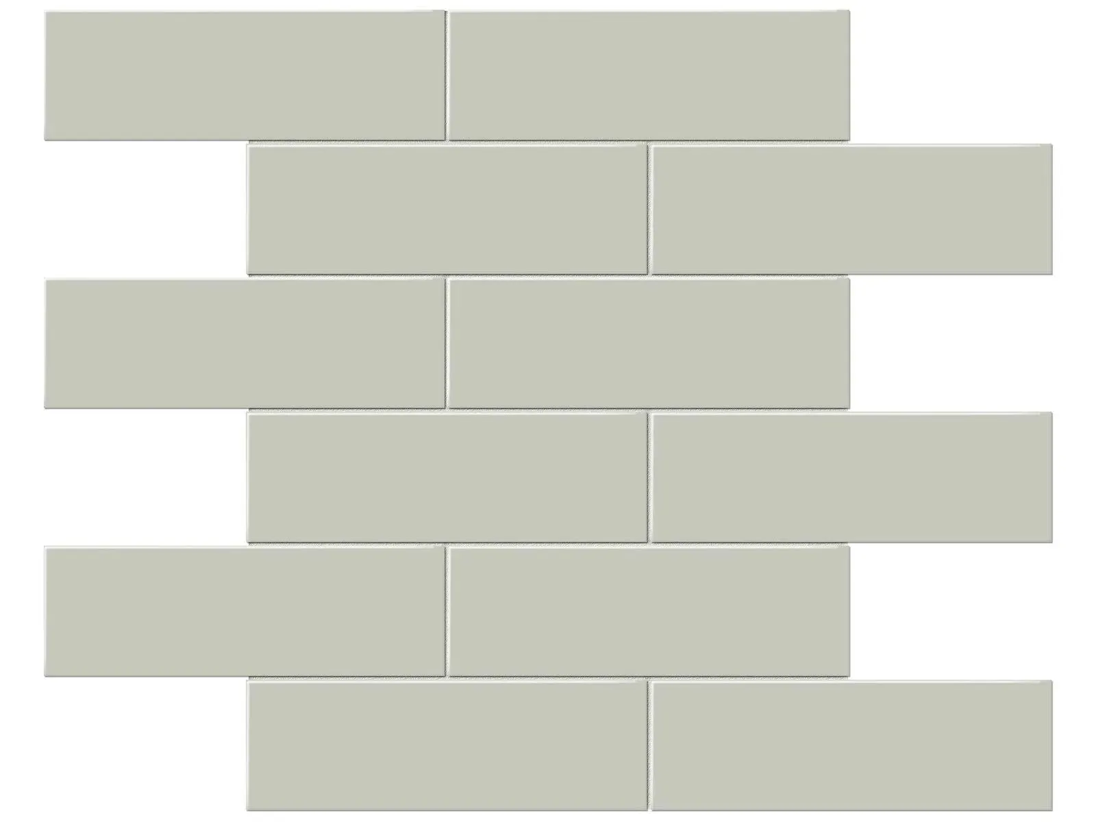 Soho Soft Sage Matte 12" x 12" 4501-0510-0 Anatolia Rectangle Mosaic Tiles
