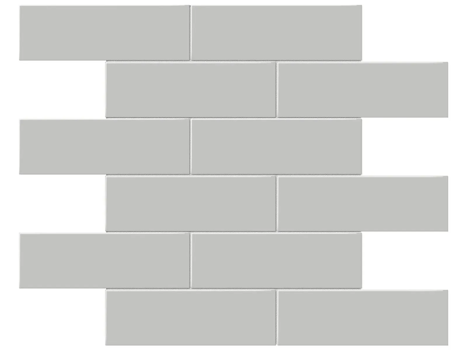 Soho Loft Grey Glossy 12" x 12" 4501-0498-0 Anatolia Rectangle Mosaic Tiles