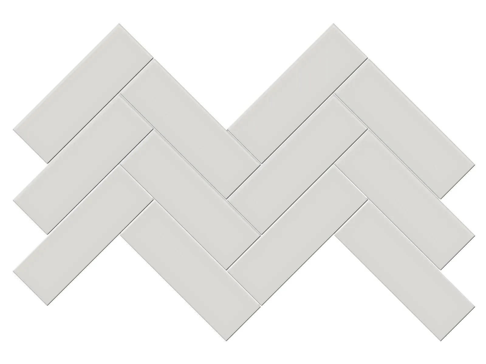 Soho Halo Grey Glossy 8-1/4" x 17" 4501-0522-0 Anatolia Rectangle Mosaic Tiles