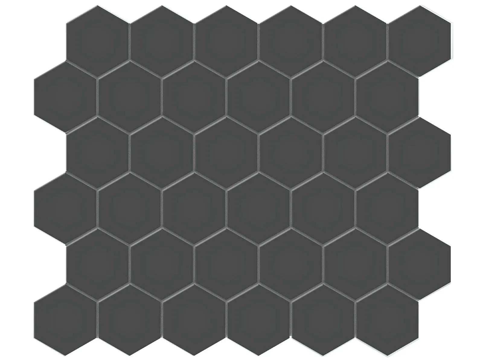 Soho Retro Black Matte 11" x 12" 4501-0460-0 Anatolia Hexagon Mosaic Tiles