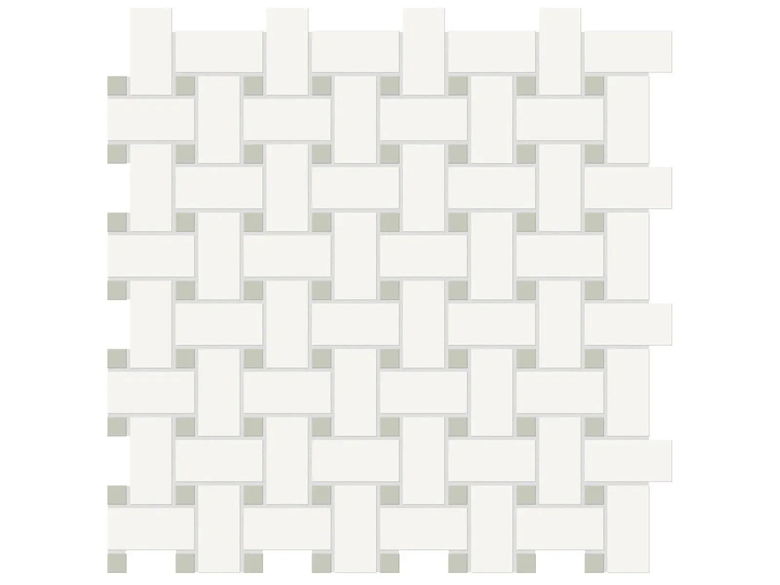Soho Soft Sage Matte 12" x 12" 4501-0471-0 Anatolia Basketweave Mosaic Tiles