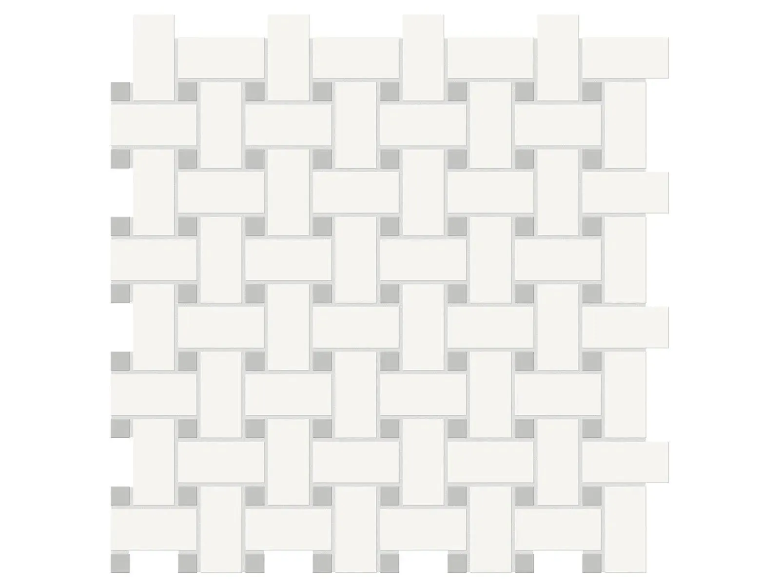 Soho Loft Grey Matte 12" x 12" 4501-0468-0 Anatolia Basketweave Mosaic Tiles
