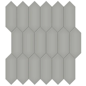 Residential, 8" Soho Cement Chic Glossy 11" x 13" 4501-0485-0 Anatolia Hexagon Mosaic Tiles