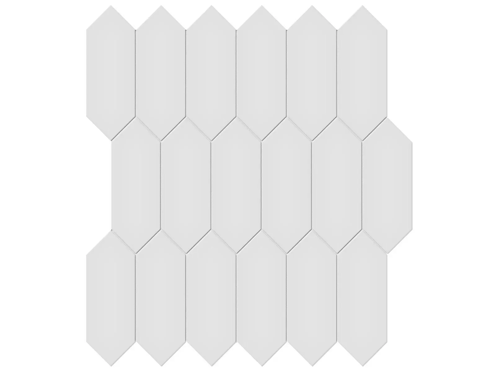 Soho Gallery Grey Glossy 11" x 13" 4501-0482-0 Anatolia Hexagon Mosaic Tiles