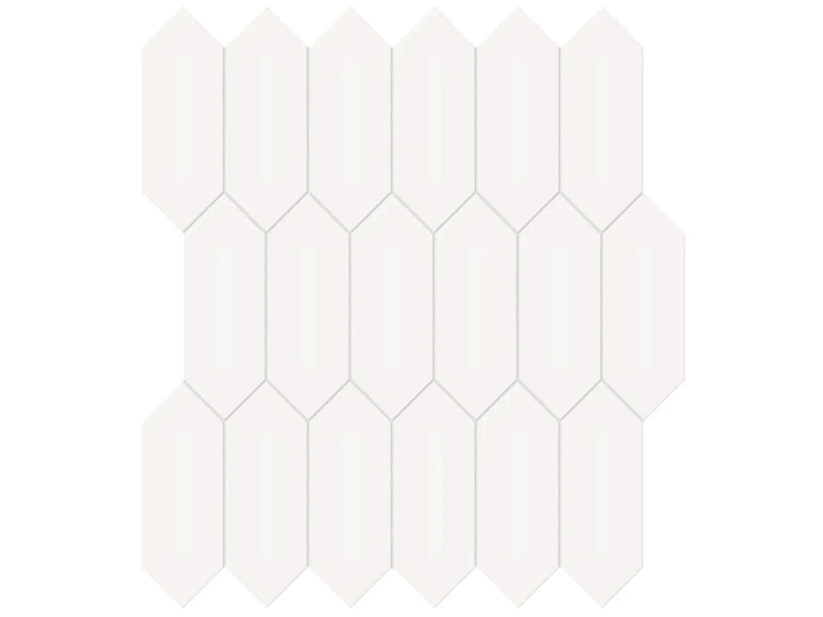 Soho Canvas White Glossy 11" x 13" 4501-0480-0 Anatolia Hexagon Mosaic Tiles
