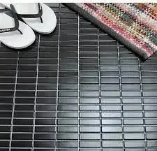 Pieces Black Satin 12" x 12" PIEBLASTAMOS13S Italbec Italbec Square Mosaic Tiles