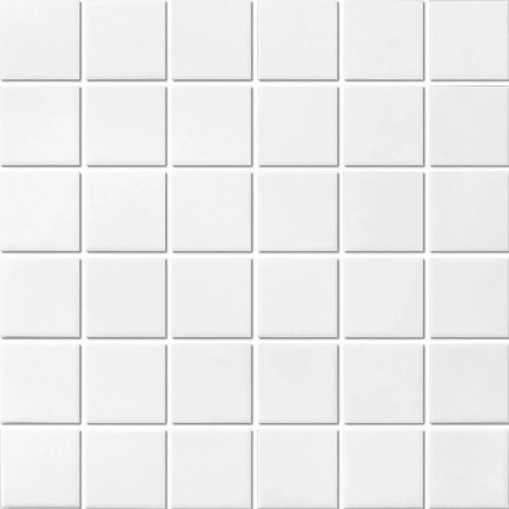 Classic / Techno White Matte 12" x 12" HP01057A Centura Square Mosaic Tiles