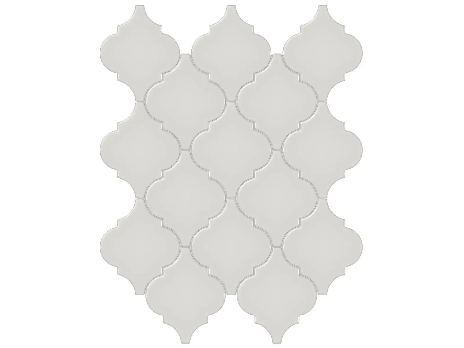 Soho Halo Grey Glossy 10" x 13" 4501-0476-0 Anatolia Other Mosaic Tiles