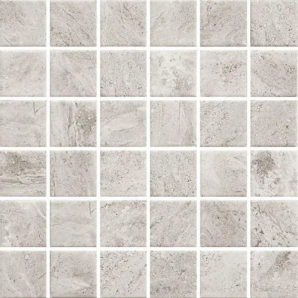 Miki - InkJet Mosaics Light Grey Matte 12" x 12" MPSC2015 Centura Square Mosaic Tiles