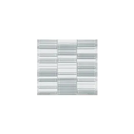 Element Shades of Grey Blend Glossy 1-1/2" x 6" 3001-0040-0 Anatolia Rectangle Mosaic Tiles