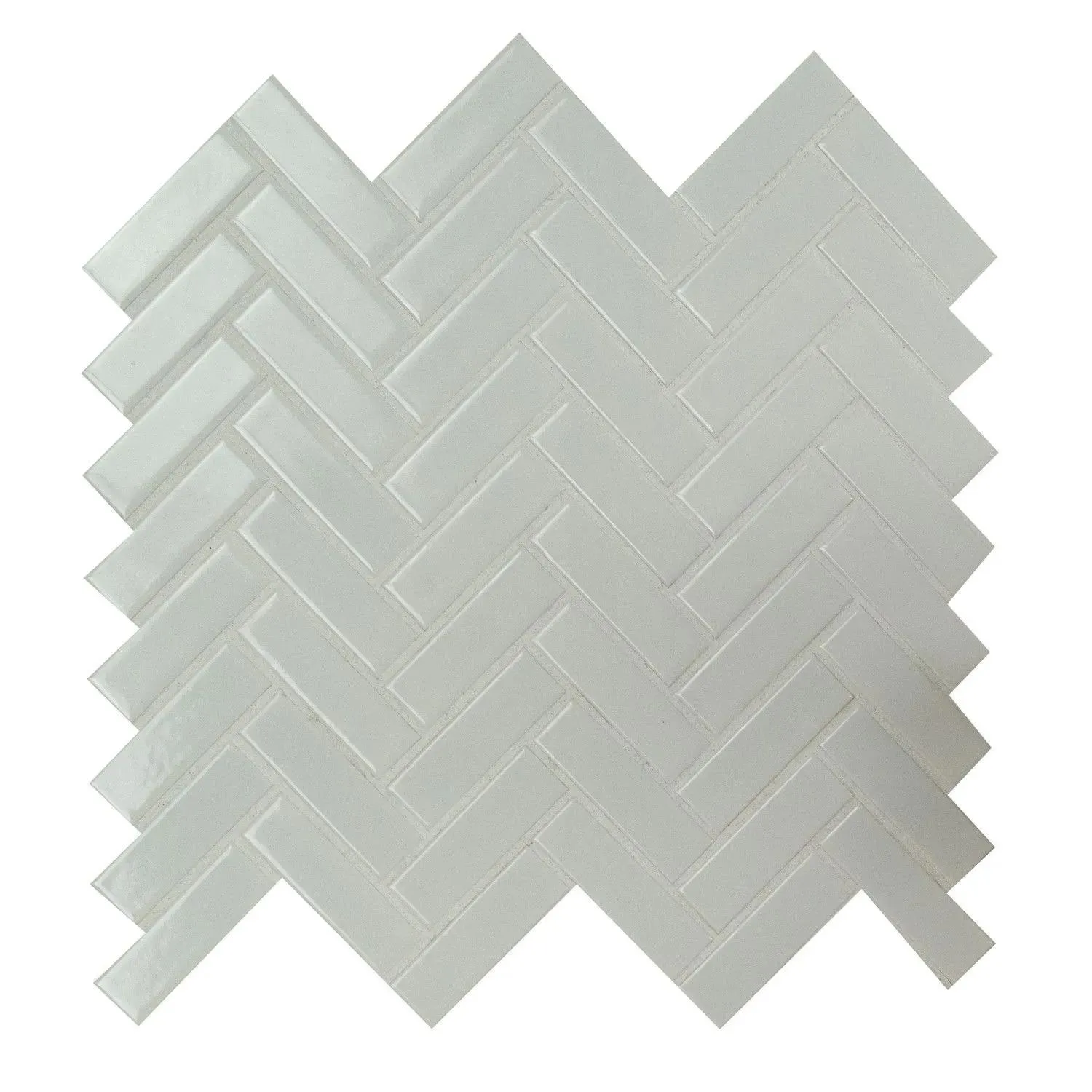 Retro Bianco White-Cool Glossy 12-3/4" x 13" SMOT-PT-RETBIA-HB MSI Surfaces Rectangle Mosaic Tiles