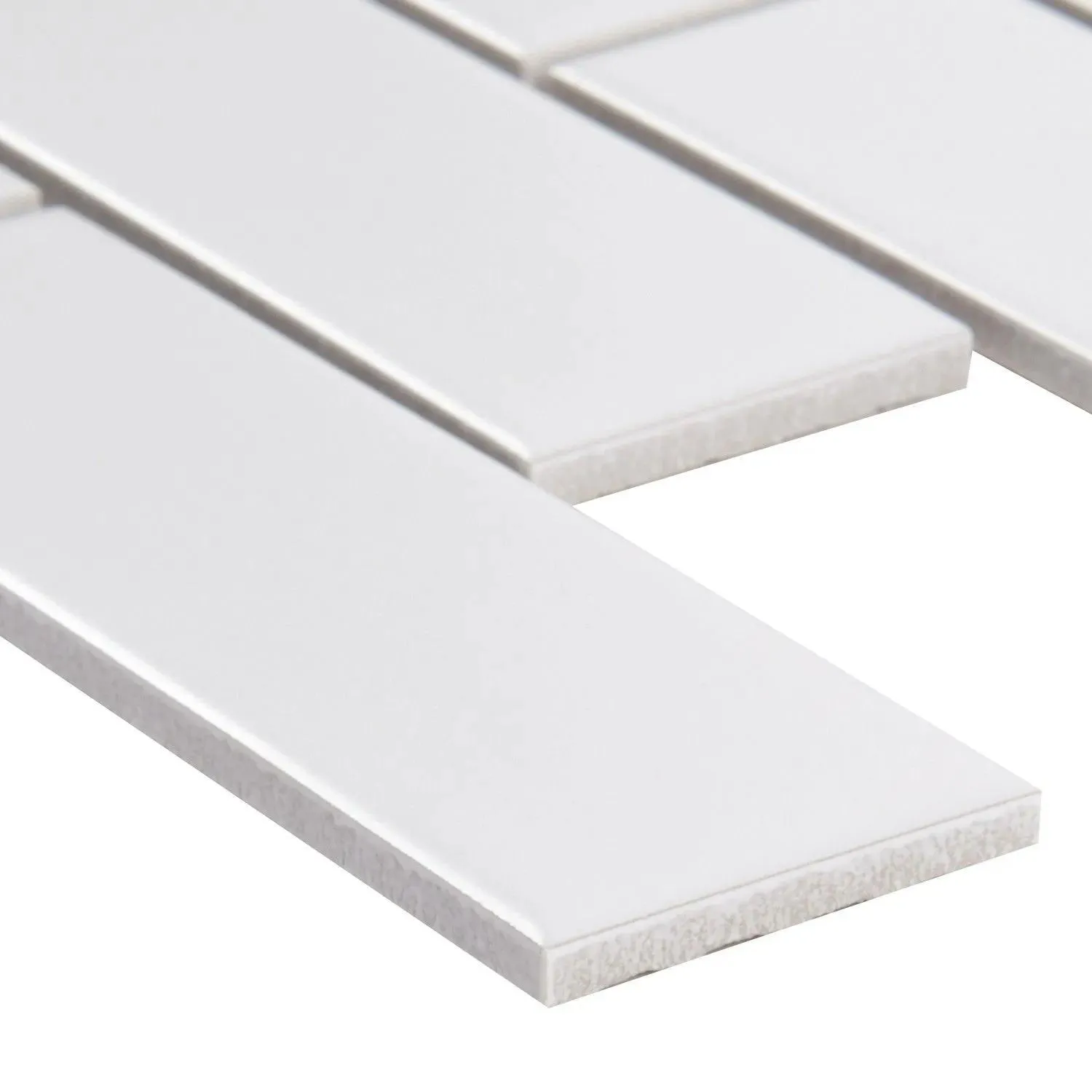 Retro Brick White-Cool Matte 11" x 14-1/2" SMOT-PT-RETBIA-2X6 MSI Surfaces Rectangle Mosaic Tiles