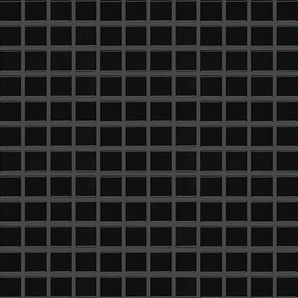 Basic Black Square Satin 12" x 12" MBM1104 Centura Square Mosaic Tiles
