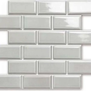  Castle Castle Grey Glossy 12" x 12" BHE02118V Centura Rectangle Mosaic Tiles 