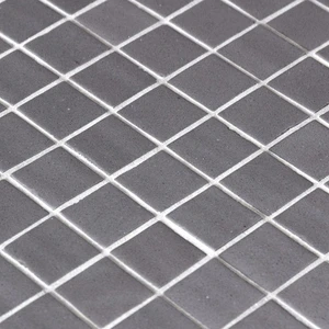 Image 4 of NatureGlass Matte Dark Grey 12-1/4" x 12-1/4" 2003472 Centura Square Mosaic Tiles sold at Floors & Baths Pro's