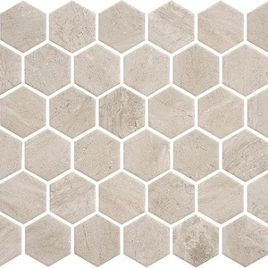  11/5"" X 13", 28" Miki - InkJet Mosaics Beige Matte 11" x 13" MCSC9007 Centura Hexagon Mosaic Tiles 