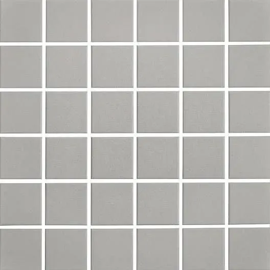 Plain Glaze Light Grey Satin 12" x 12" HP0D14 Centura Square Mosaic Tiles