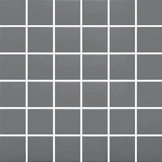 Plain Glaze Steel Grey Satin 12" x 12" HP6540 Centura Square Mosaic Tiles