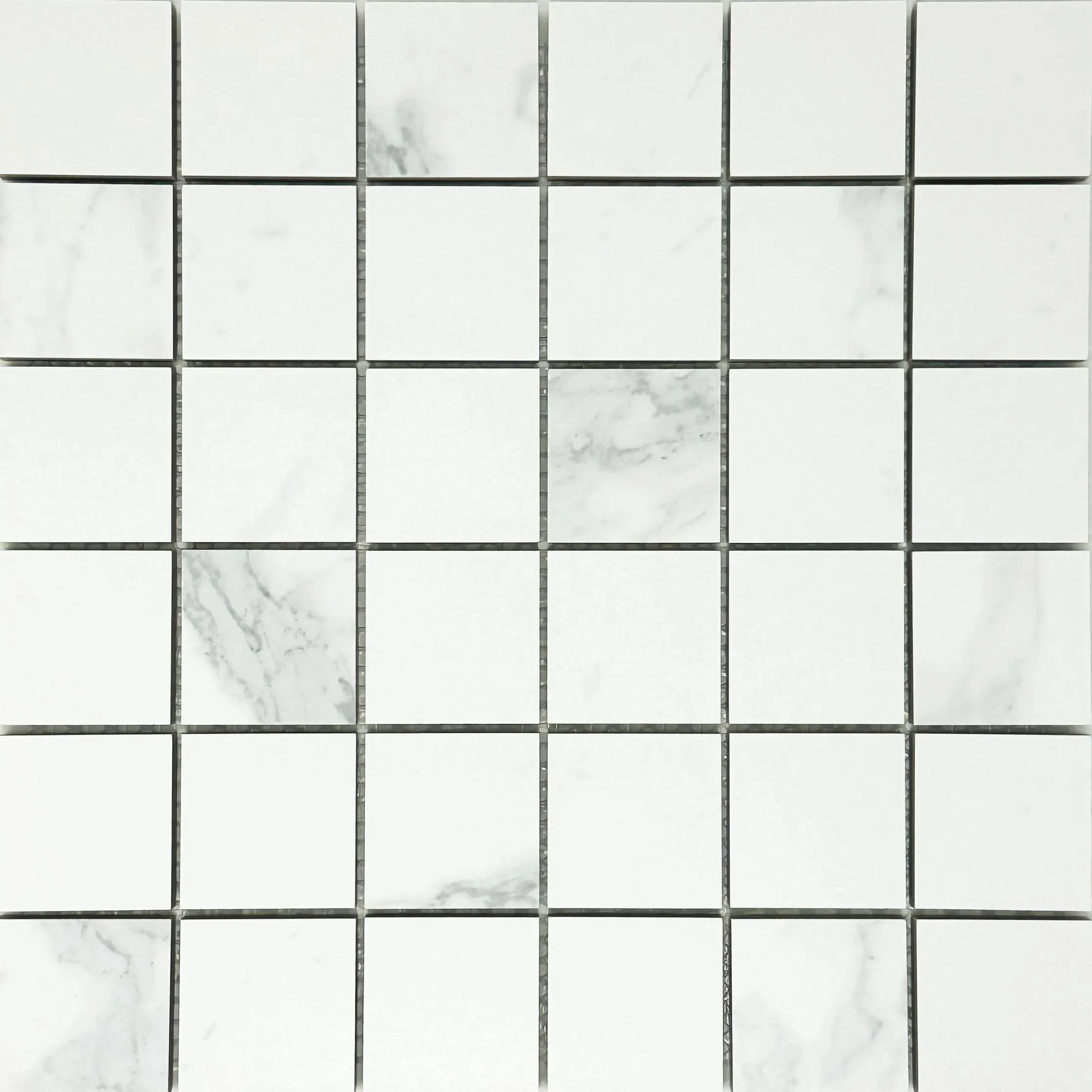 Marmo Graphite Polished 12" x 12" MARGRAMOS2SR Italbec Italbec Square Mosaic Tiles
