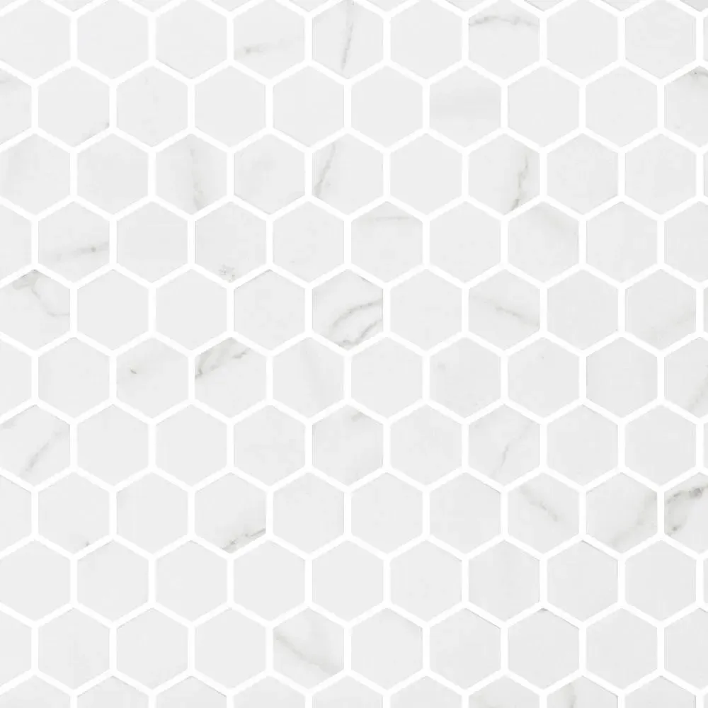 Onix Hex Venato White 1" x 1" ONIVWHHEXMOS1M Italbec Italbec Hexagon Mosaic Tiles