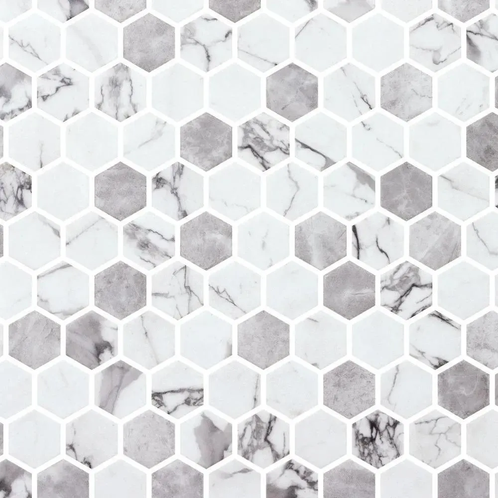 Onix Hex Misty Poly 1" x 1" ONIMPOHEXMOS1M Italbec Italbec Hexagon Mosaic Tiles