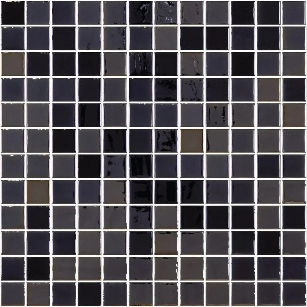 Onix Stoneglass Opalo Negro 1" x 1" ONISTONERMOS1 Italbec Italbec Square Mosaic Tiles