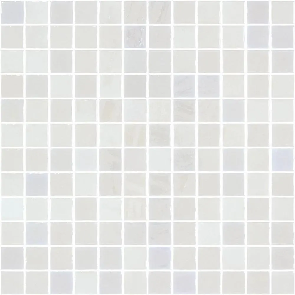 Onix Stoneglass Opalo Blanco 1" x 1" ONISTOBLAMOS1 Italbec Italbec Square Mosaic Tiles