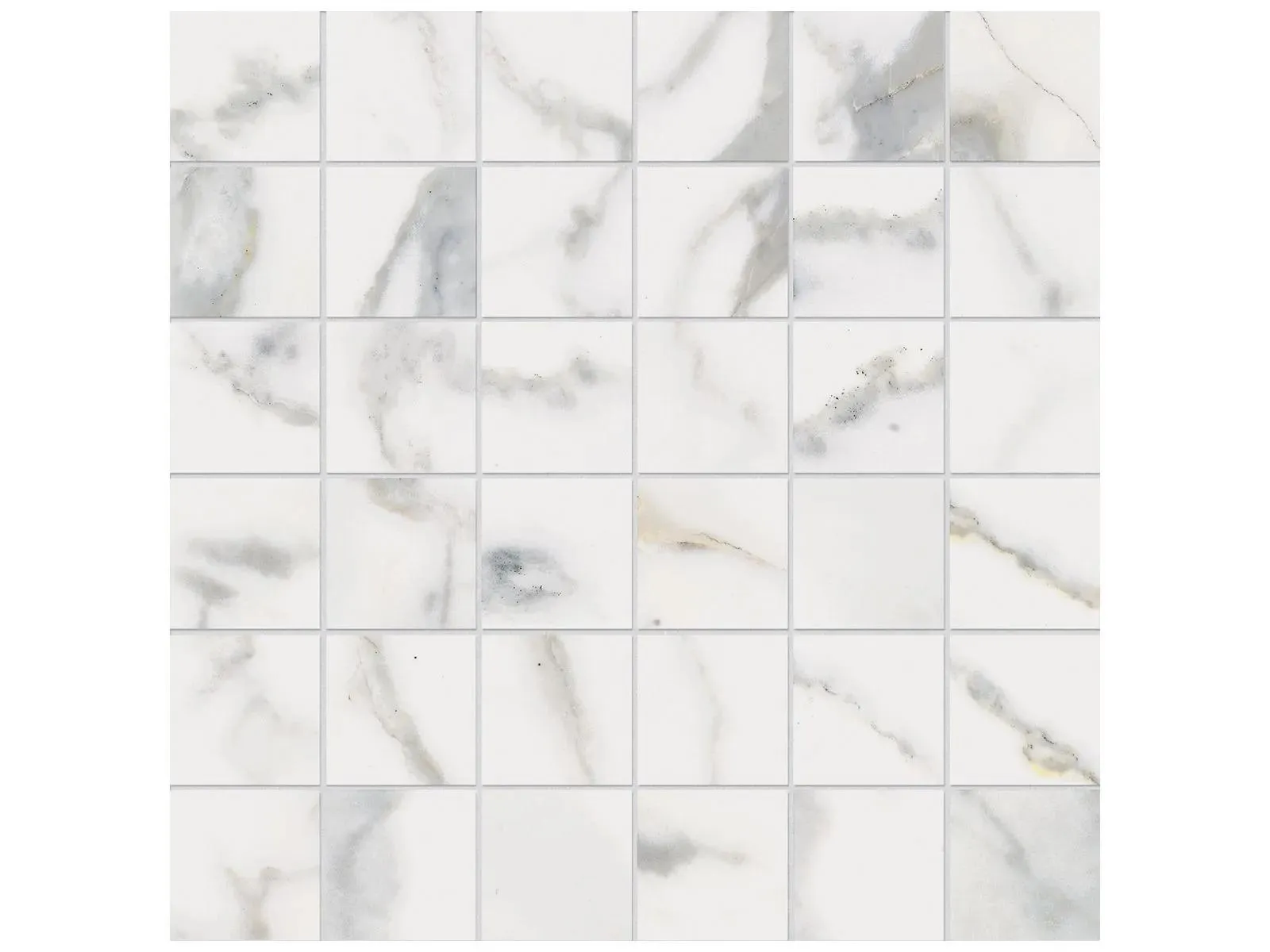 Classic Calacatta Matte 12" x 12" 4501-0064-0 Anatolia Square Mosaic Tiles