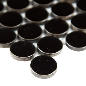 Image 2 of Penny Round Black Glossy 12-1/2" x 13-1/2" SMOT-PT-PENRD-NERO MSI Surfaces Circle Mosaic Tiles sold at Floors & Baths Pro's