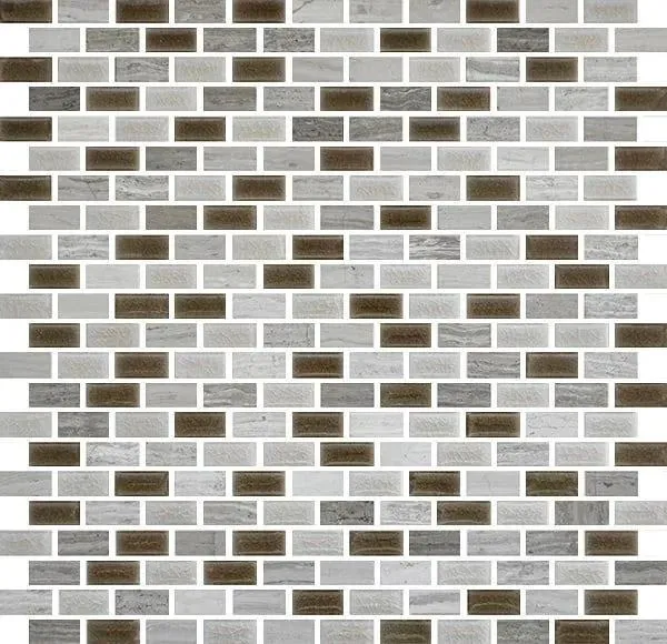 Malibu Sable Glossy 12" x 12" MA1125A6 Centura Square Mosaic Tiles