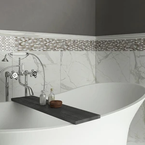 Image 2 of Malibu Sable Glossy 12" x 12" MA1125A6 Centura Square Mosaic Tiles sold at Floors & Baths Pro's