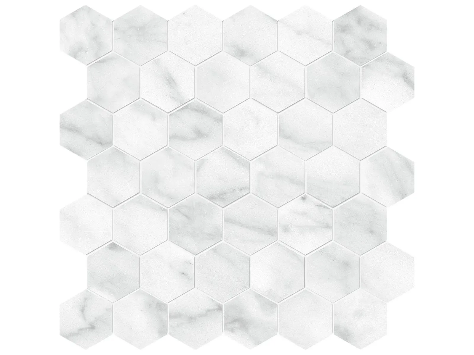 Plata Carrara Abisso Matte 12" x 12" 4501-0418-0 Anatolia Hexagon Mosaic Tiles