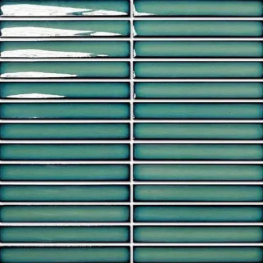 Concave Border Celadon Green Glossy 12" x 12" BHTH06096 Centura Square Mosaic Tiles
