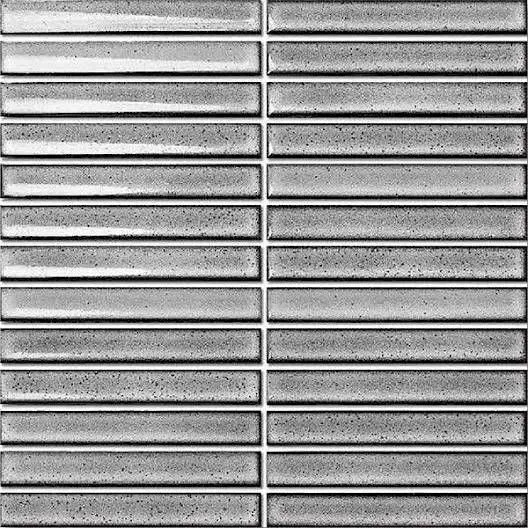 Concave Border Weathered Grey Glossy 12" x 12" BHTH02126 Centura Square Mosaic Tiles